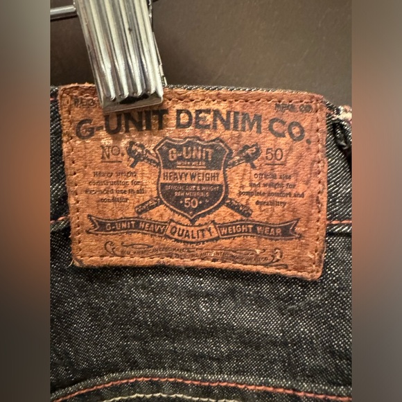 G-Unit waxed/indigo washed Jean shorts - Picture 4 of 5